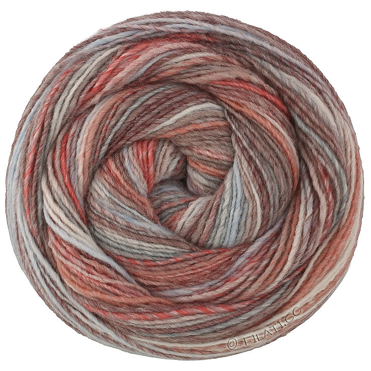 Lana Grossa GOMITOLO DISEGNO | 521-gråbrun/blågrå/rosentre/creme/lys blå/mørk rød/taupe
