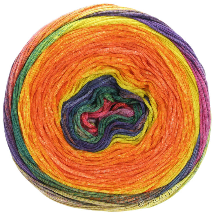 Lana Grossa GOMITOLO FELICE | 711-oransje/lindegrønn/aubergine/fuksia/petrol/gul/lilla