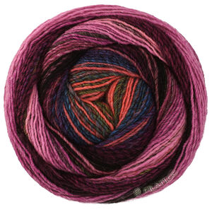 Lana Grossa GOMITOLO MODO | 623-svartrød/grårød/korall/pink/mørk petrol/mørk oliven/bordeaux/fuksia