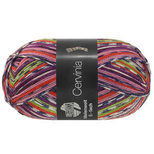 Lana Grossa MEILENWEIT 6-FACH 150g Cervinia | 9757-terrakotta/majgrønn/mørk blå/hvit/fiolett/rosa