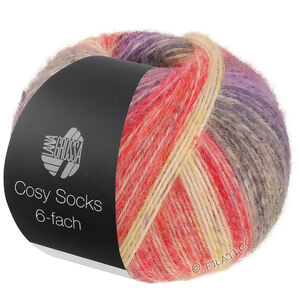 Lana Grossa MEILENWEIT 6-FACH 150g Cosy Socks Dream | 2151-lys rød/sennepgul/rødbrun/lilla/blåfiolett/lys grå/mørk grå/pistasj/terrakotta