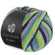 Lana Grossa MEILENWEIT 6-FACH 150g Cosy Socks Multi Stripes | 2202-lavendel/svartblå/turkis/pistasj/opalgrønn