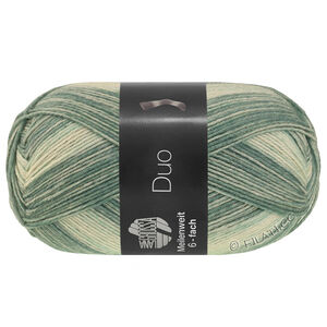 Lana Grossa MEILENWEIT 6-FACH 150g Duo | 9725-grønngrå/lysende grå