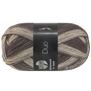 Lana Grossa MEILENWEIT 6-FACH 150g Duo | 9727-mørk grå/lys grå