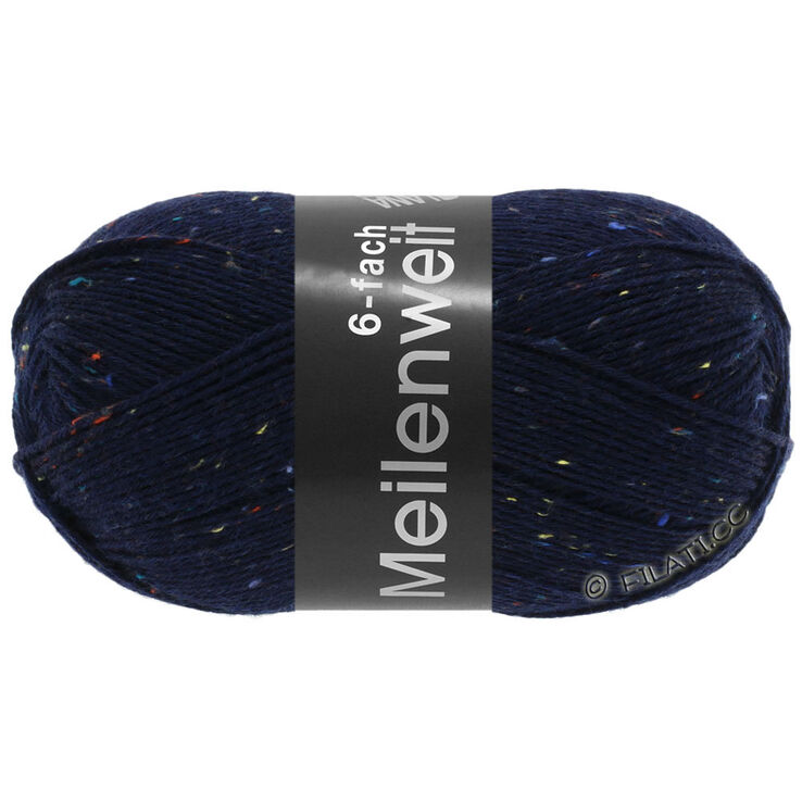 Lana Grossa MEILENWEIT 6-FACH 150g Mouliné/Tweed | 8816-nattblå melert