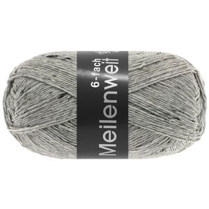 Lana Grossa MEILENWEIT 6-FACH 150g Mouliné/Tweed | 8972-lys grå melert