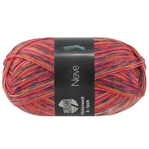 Lana Grossa MEILENWEIT 8-FACH 150g Neve | 9995-pink/fuksia/safrangul/jeans/blå/oransje/hvit/rust