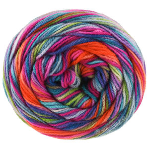 Lana Grossa MEILENWEIT 100g Cascata | 5207-mørk blå/lys rød/rustrød/lys blå/vinrød/fuksia/lilla/marine/jade/mørk grønn/pistasj