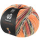 Lana Grossa MEILENWEIT 100g Cashmere Pista | 141-oransje/lys grå/mørk grå/brunoransje/lys grønn/lyng/bjørnebær/gråbrun stripet