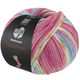 Lana Grossa MEILENWEIT 100g Cashmere Pista | 146-lys fuksia/mørk fuksia/hvit/oker/turkis/lys blå stripet