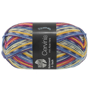 Lana Grossa MEILENWEIT 100g Cervinia | 1701-blekkblå/himmelblå/ecru/aubergine/bærrød/burgunder/gul/jeans/limett