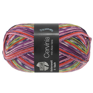 Lana Grossa MEILENWEIT 100g Cervinia | 1708-pink/leirerød/gråblå/sart grå/rødfiolett/syrin/grønn/mørk blå