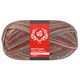 Lana Grossa MEILENWEIT 100g Merino Christmas Lurex | 6810-hvit/mørk grønn/mørk brun/oransje/lys grønn
