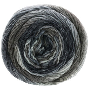 Lana Grossa MEILENWEIT 100g Color Mix Soft | 8056-lys grå/middelsgrå/mørk grå/antrasitt