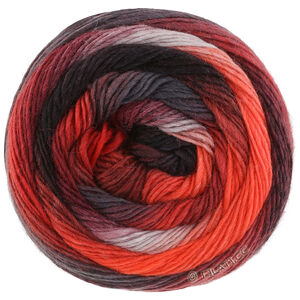 Lana Grossa MEILENWEIT 100g Color Mix Soft | 8070-brunrød/gråbrun/lys rød/mørk rød/vinrød/svartrød