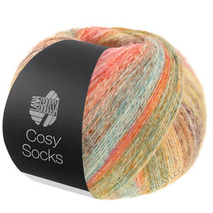 Lana Grossa MEILENWEIT 100g Cosy Socks Dream | 253-gråbrun/taupe/gul/kamel/pink/terrakotta/laks/lys petrol/turkis/oransje