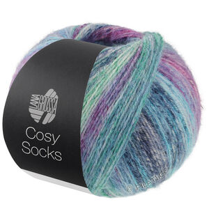 Lana Grossa MEILENWEIT 100g Cosy Socks Dream | 255-blågrå/petrol/turkis/blåfiolett/rødfiolett/lys blå/jeans/jade