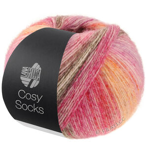 Lana Grossa MEILENWEIT 100g Cosy Socks Dream | 257-rødfiolett/plomme/syrin/terrakotta/mørk grå/middelsgrå/pink/safrangul
