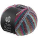 Lana Grossa MEILENWEIT 100g Cosy Socks Multi Stripes | 158-petrol/mørk fuksia/oliven/mynteturkis/mørk rød