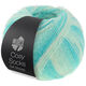 Lana Grossa MEILENWEIT 100g Cosy Socks Soft Stripes | 102-jade/lysende grønn/hvitgrønn/råhvit