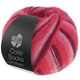 Lana Grossa MEILENWEIT 100g Cosy Socks Soft Stripes | 105-bordeaux/rosa/bringebær/pink