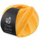 Lana Grossa MEILENWEIT 100g Cosy Socks Soft Stripes | 111-gul/eggeplommegul/safrangul