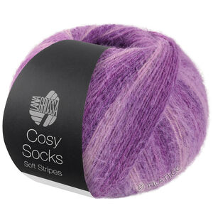 Lana Grossa MEILENWEIT 100g Cosy Socks Soft Stripes | 114-bleklilla/lilla/fiolett