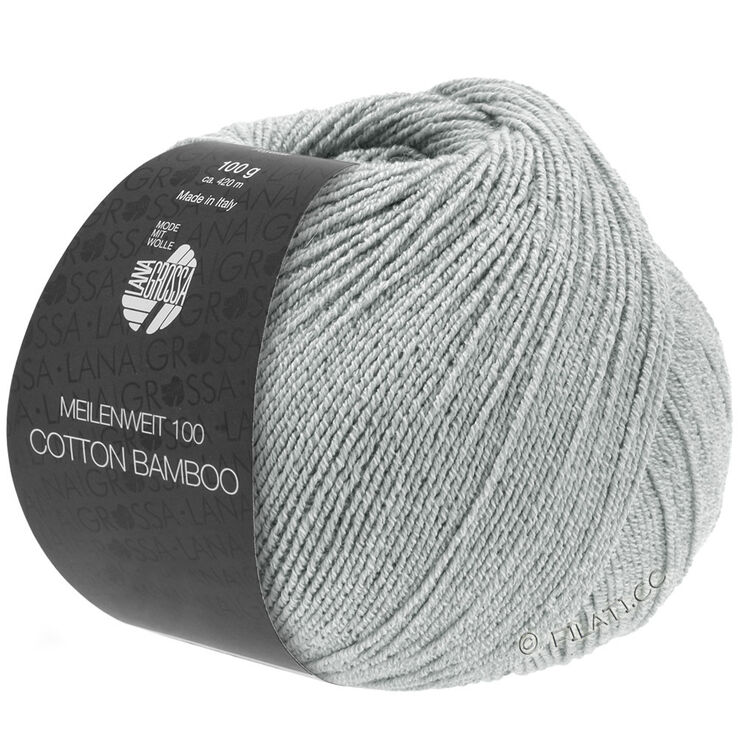Lana Grossa MEILENWEIT 100g Cotton Bamboo | 14-lys grå
