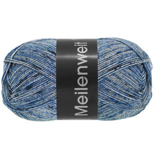 Lana Grossa MEILENWEIT 100g Blue Denim Mix | 4609-lys blå/middelsblå/mørk blå/middelsgrå/mørk grå