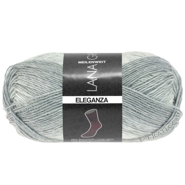 Lana Grossa MEILENWEIT 50g Eleganza | 6701-sølvgrå/lys grå