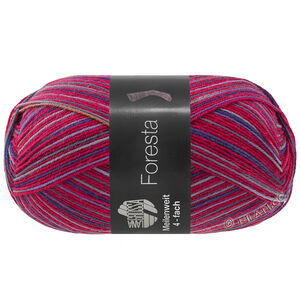 Lana Grossa MEILENWEIT 100g Foresta | 5326-mørk rød/mørk grå/lys grå/mørk blå/kamel/plomme/lilla