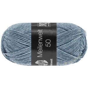 Lana Grossa MEILENWEIT 50g | 1302-jeans/grå melert