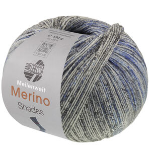 Lana Grossa MEILENWEIT 100g Merino Extrafine Shades | 7235-lys grå/mørk grå/lys blå/mørk blå/nattblå