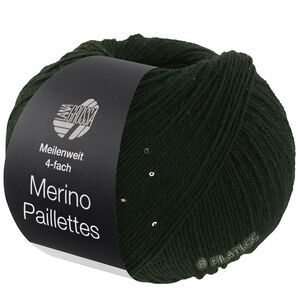 Lana Grossa MEILENWEIT 100g Merino Paillettes | 2306-svartgrønn