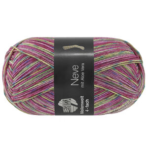 Lana Grossa MEILENWEIT 100g Neve | 4433-pistasj/turkis/rødfiolett/syrin