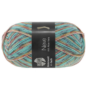 Lana Grossa MEILENWEIT 100g Neve | 4434-turkis/mørk grå/grålilla/lindegrønn/vinrød