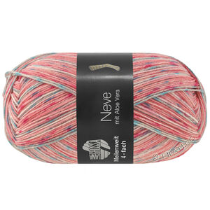 Lana Grossa MEILENWEIT 100g Neve | 4436-nellik/pink/gråblå/rosé/lys grå/mynteturkis