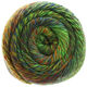 Lana Grossa MEILENWEIT 150g Rainbow | 110-grønn/mørk grønn/rødoransje/mørk brun