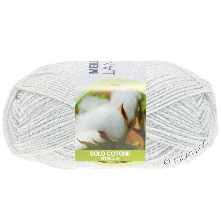 Lana Grossa MEILENWEIT 50g Solo Cotone Stella | 3601-hvit