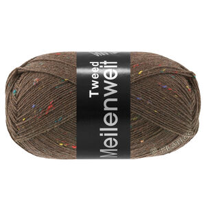 Lana Grossa MEILENWEIT 100g Tweed | 184-mørk brun