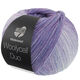 Lana Grossa MEILENWEIT 100g Woolycell Duo | 6004-rødfiolett/gråfiolett/jeans