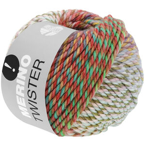 Lana Grossa MERINO TWISTER | 07-gulgrønn/gul/rosa/petrol/kamel/bær/gammelrosa/nougat