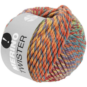 Lana Grossa MERINO TWISTER | 08-gul/laks/petrol/rødlila/majsgul/blålilla