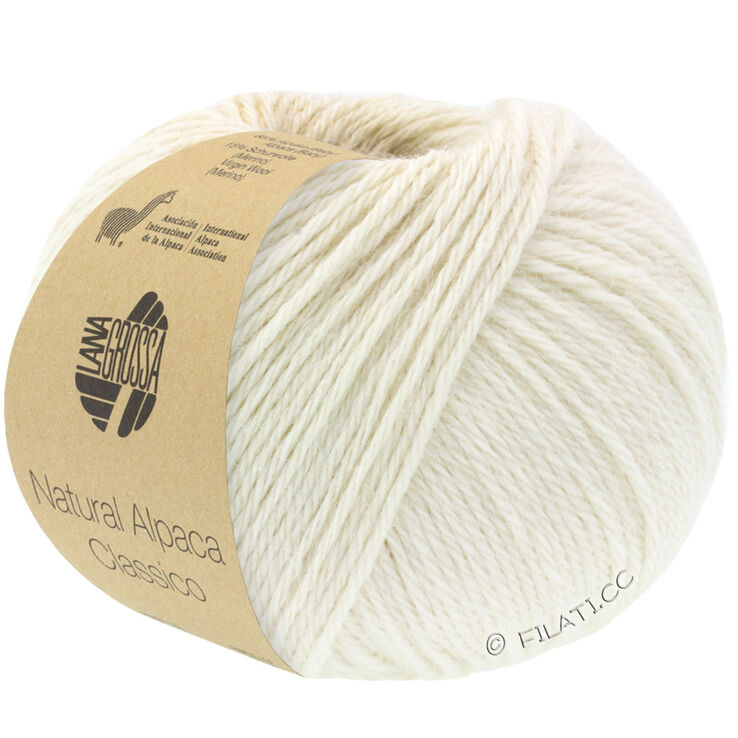 Lana Grossa NATURAL ALPACA Classico | 101-råhvit