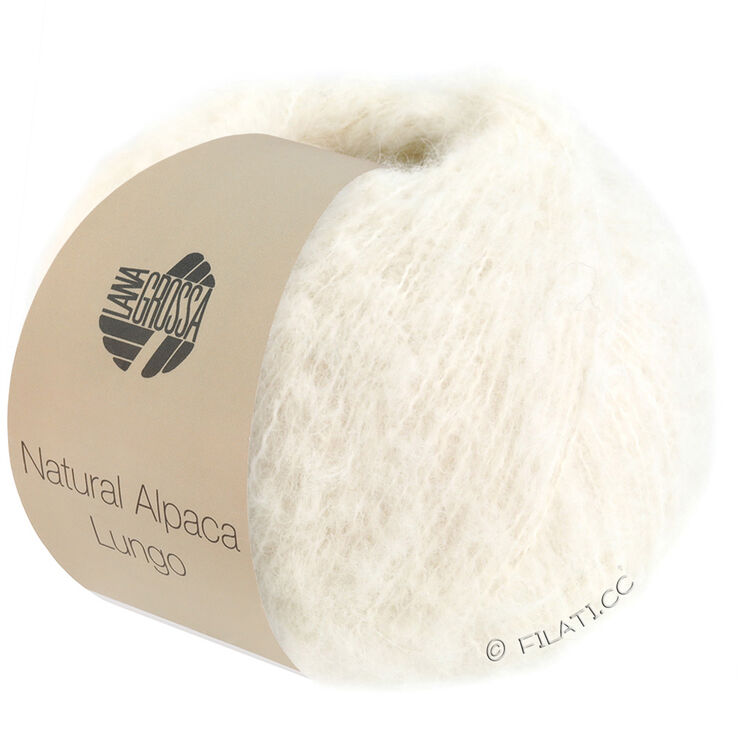 Lana Grossa NATURAL ALPACA Lungo | 01-råhvit