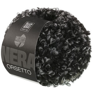 Lana Grossa ORSETTO Moulinè (Nera) | 106-svart/grå