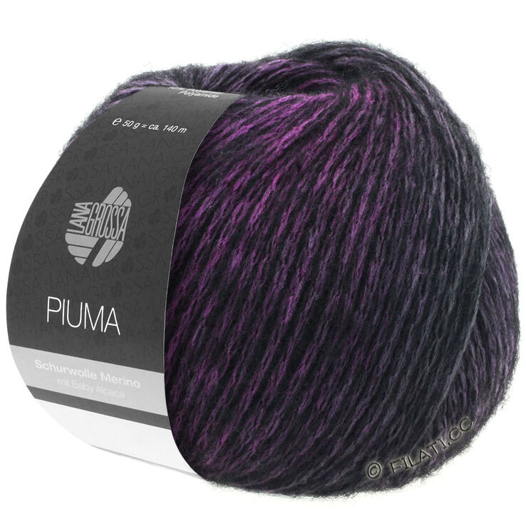 Lana Grossa PIUMA | 01-lilla/pastellrosa/svart