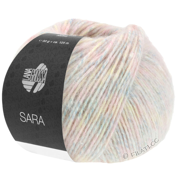 Lana Grossa SARA | 23-rosé/vanilje/pastellblå melert