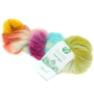 Lana Grossa SILKHAIR Hand-dyed | 609-ecru/lys grå/lys blå/gul/terrakotta/rødfiolett/mørk grå
