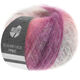 Lana Grossa SILKHAIR HAZE Print | 1214-lys grå/laks/fiolett/myk rosé